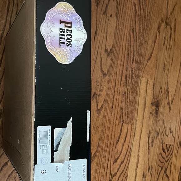 Pecos Bill LADIES Black Boots- SZ 9- NIB - Picture 9 of 10